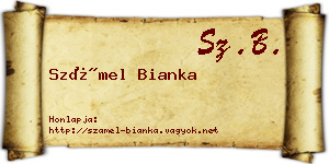 Számel Bianka névjegykártya