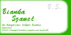 bianka szamel business card