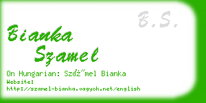 bianka szamel business card